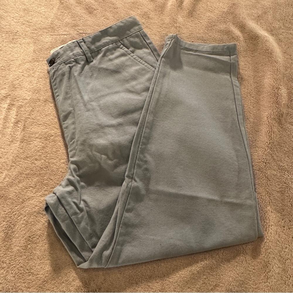 Relaxed Fit Comfortable Lightweight Steven Alan Seafoam Blue Green Denim Chinos